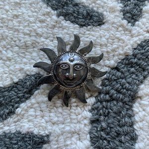 Unique Sterling Silver Brooch 🌞